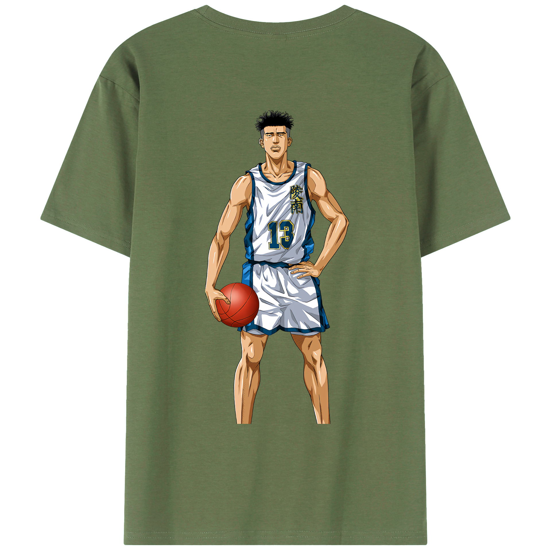 （画像用） SLAM DUNK／スラムダンク 綿100％ メンズ半袖Tシャツ（バックプリント） 通気性